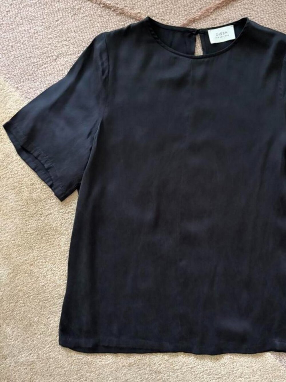 DISSH Black Silk Blouse